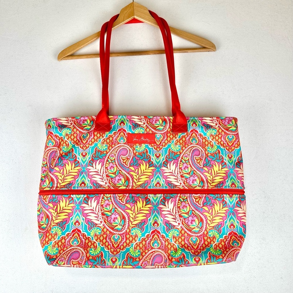 Vera Bradley Expandable Tote Paisley in Paradise Travel Weekender Carry-on